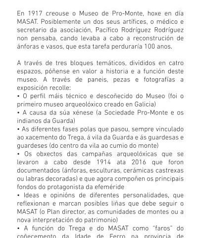 Exposición Viaxando pola Historia 100 anos do MASAT info