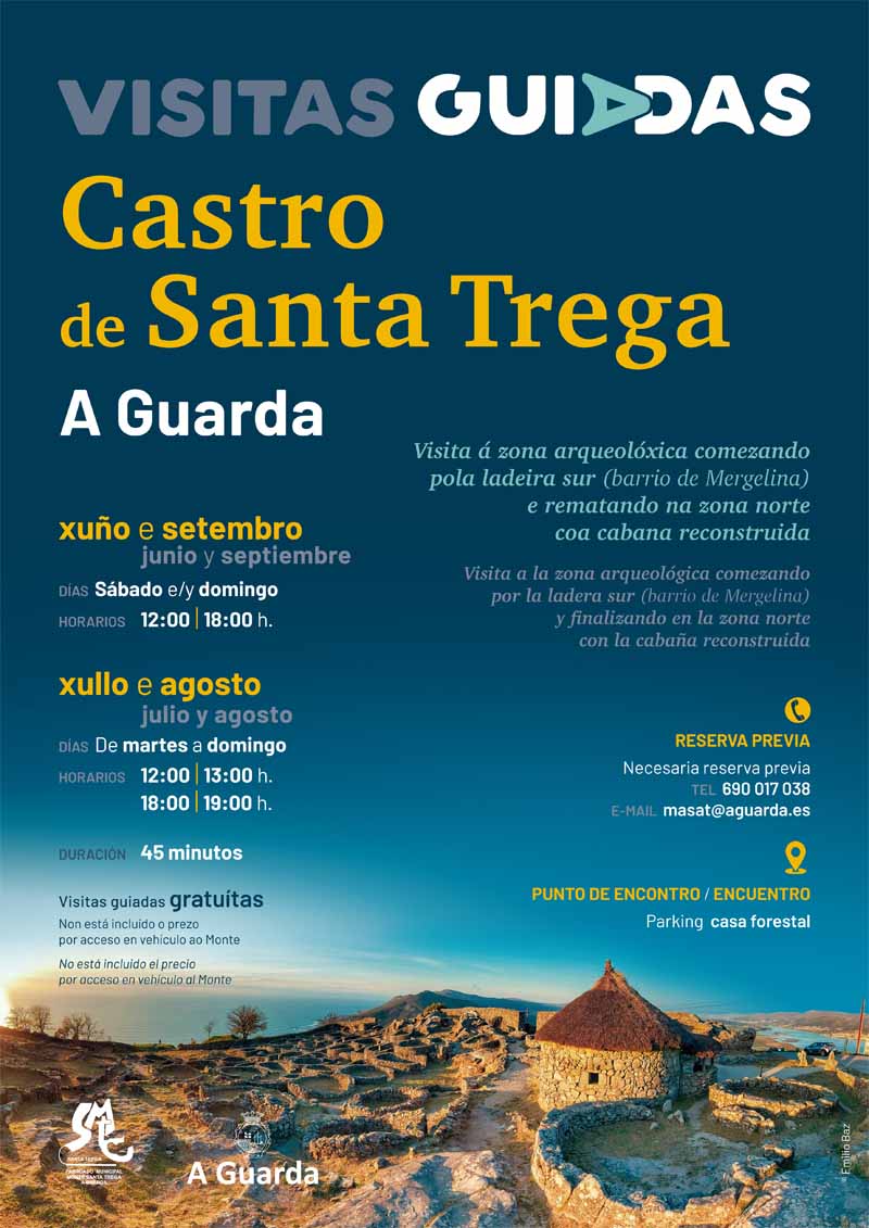 O monte Santa Trega conta con catro visitas guiadas diarias de martes a domingo