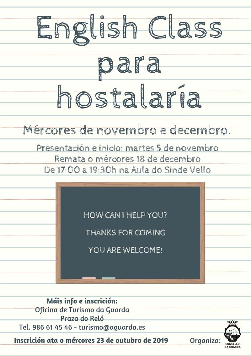 A Guarda oferta un Curso de Inglés para empresas de hostelaría y alojamiento