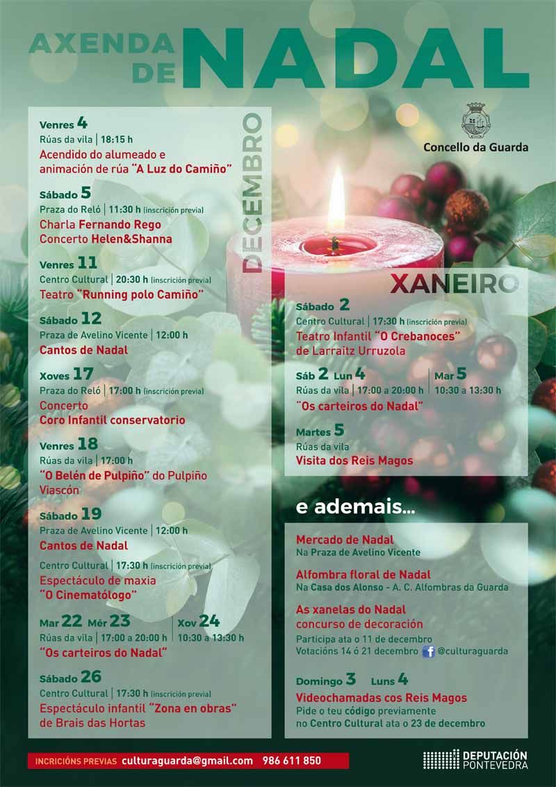 La programación de Navidad 2020 trae esta semana a A Guarda música, magia y mucho más