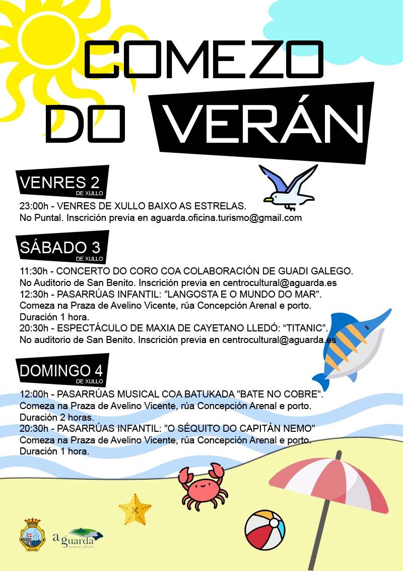 El primer fin de semana de julio marca el inicio de la programación de verano en A Guarda