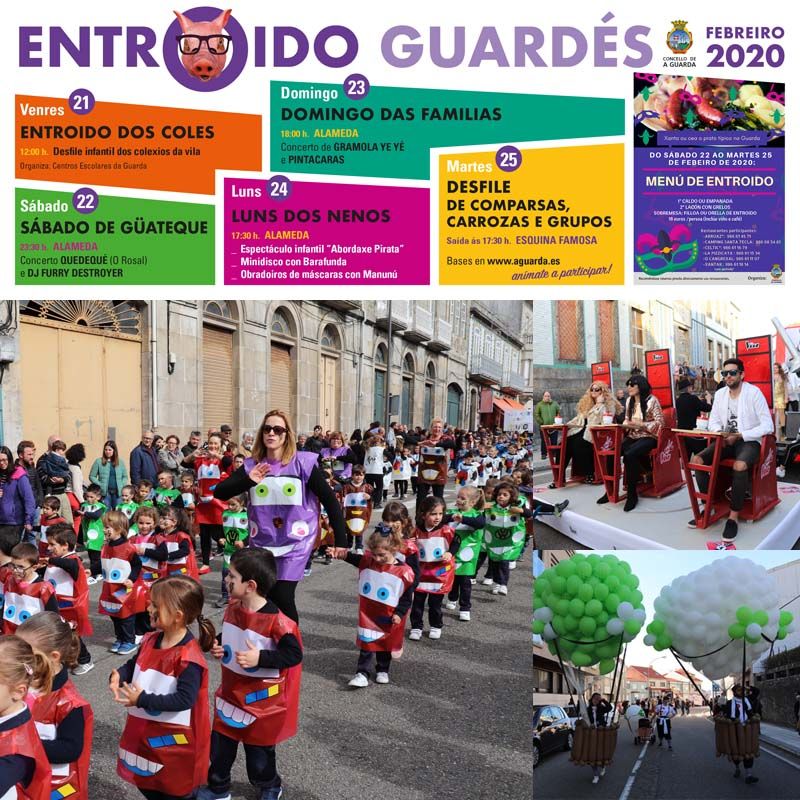 El  Desfile de los Coles da la bienvenida al Carnaval 2020 en A Guarda