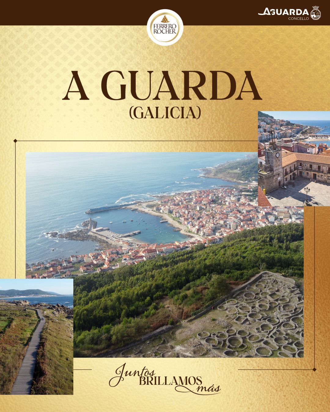 A Guarda compite en la campaña “Juntos brillamos más” de Ferrero Rocher por la famosa iluminación de Nadal