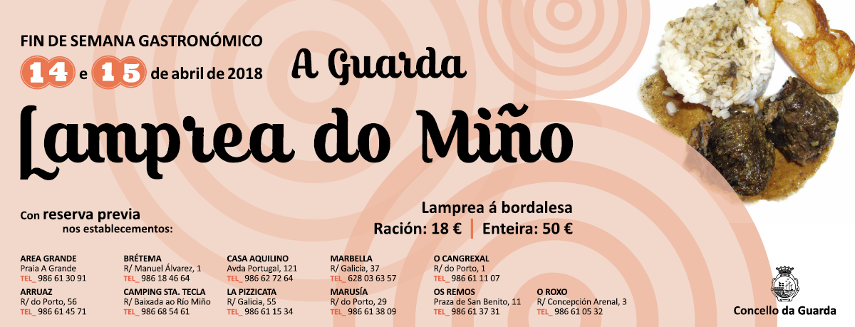 A Guarda dedica un fin de semana gastronómico a la exaltación de la lamprea del Miño