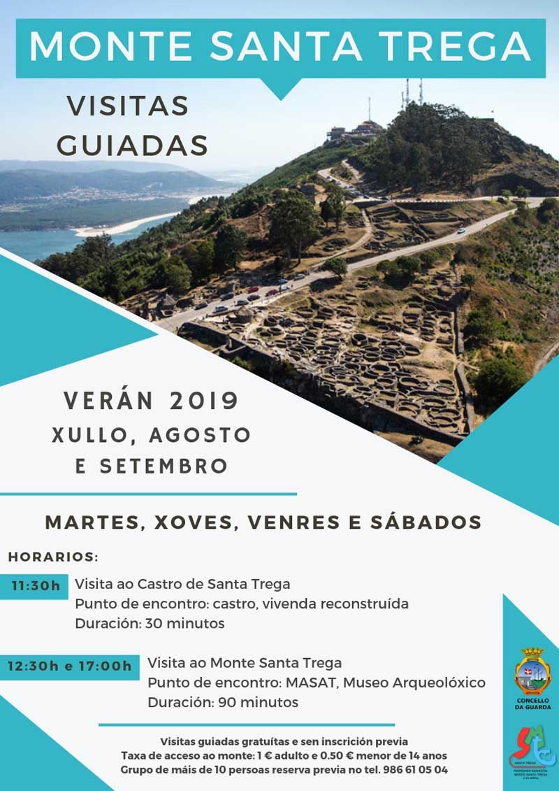 Visitas guiadas al Monte Santa Trega de A Guarda en en julio, agosto y septiembre