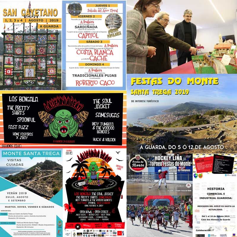 A Guarda da la bienvenida al mes de agosto con una amplia programación cultural, deportiva y festiva