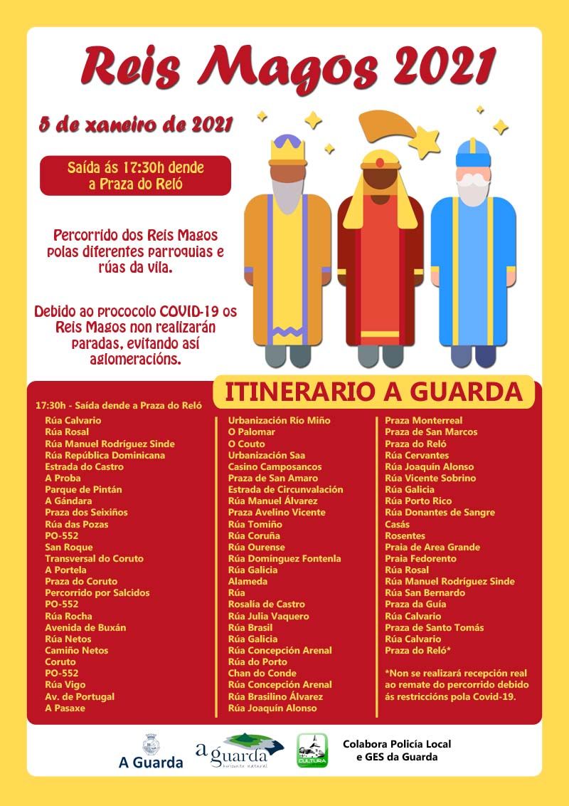 Todo preparado en A Guarda para la visita de los Reyes Magos