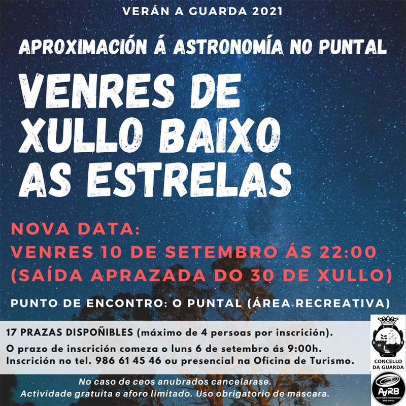 Últimas plazas para una jornada de observación de estrellas en A Guarda