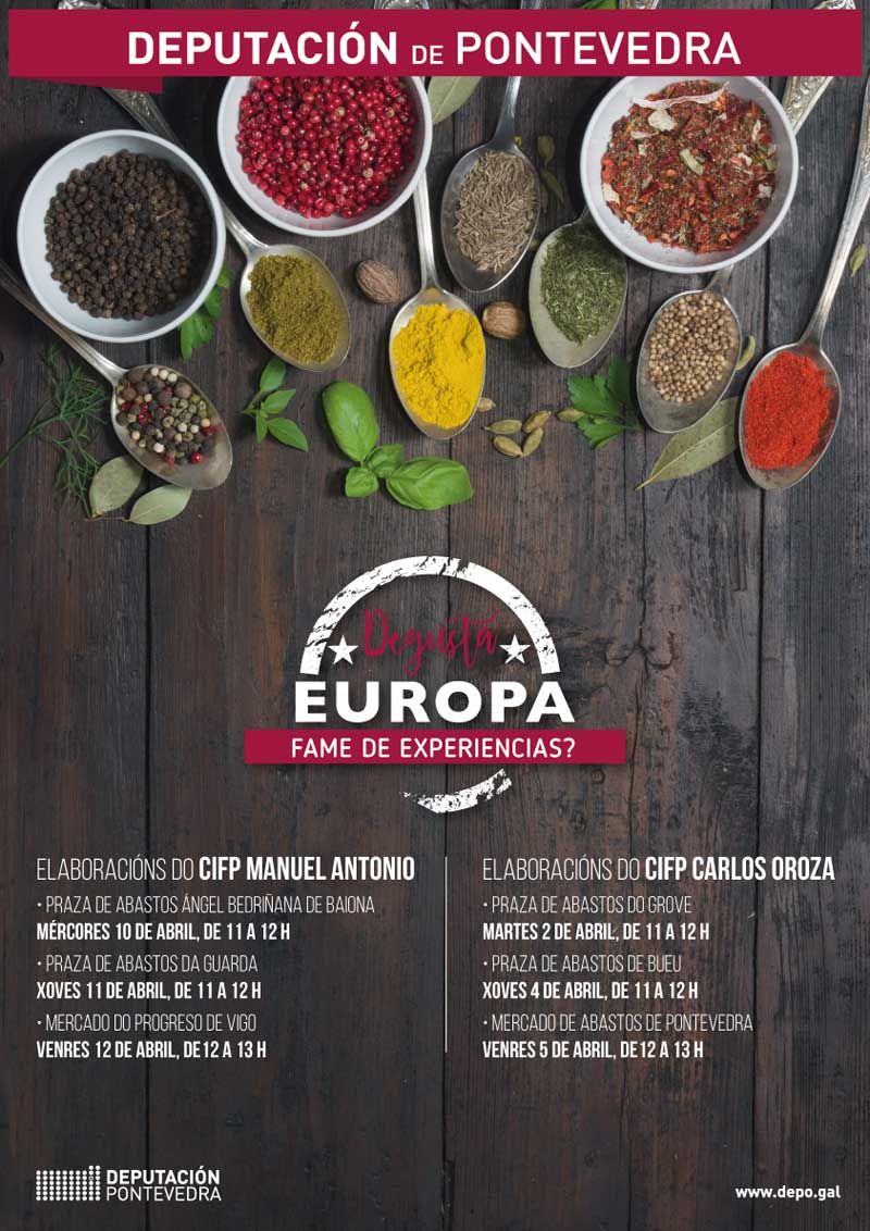 Contando con las elaboraciones realizadas por los alumnos del CIFP Manuel Antonio, la Plaza de Abastos de A Guarda acogerá esta muestra culinaria el próximo jueves día 11 de abril en horario de 11:00h a 12:00h.