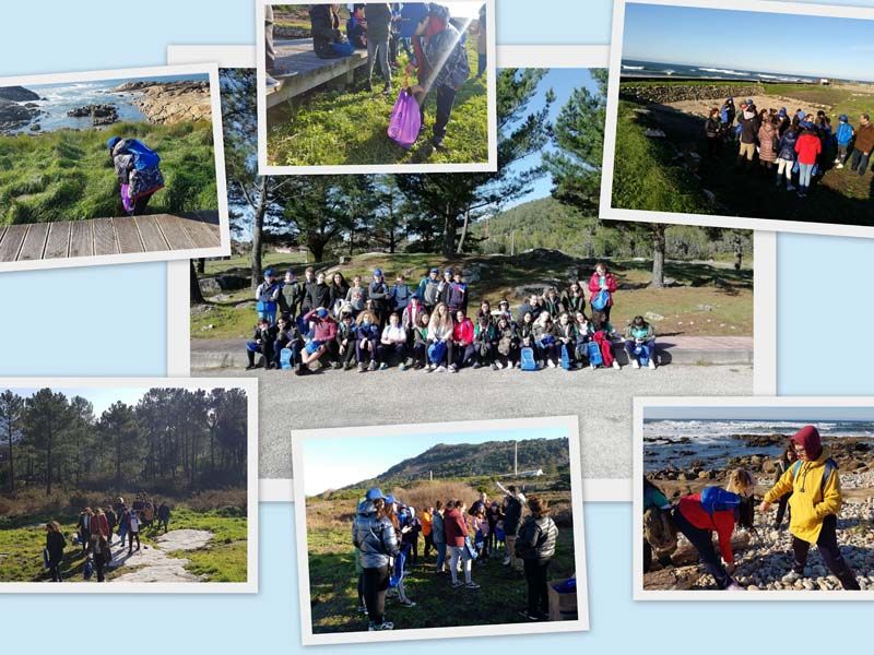 Escolares de A Guarda participaron en una visita guiada a las excavaciones de las Salinas romanas