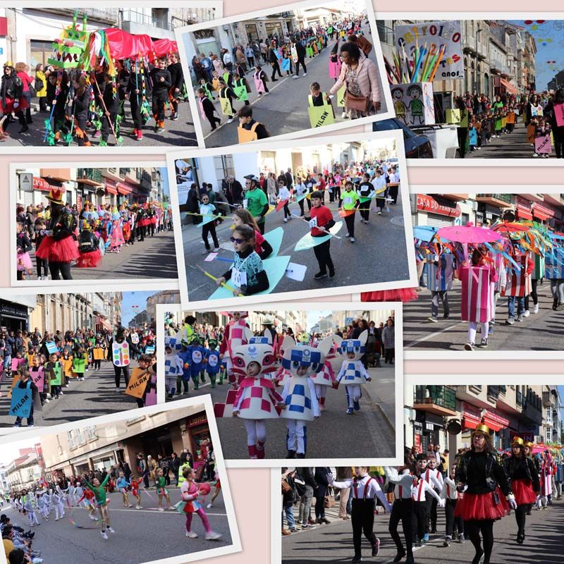 A Guarda dio la bienvenida al Carnaval 2020 con un espectacular y colorido desfile de los coles