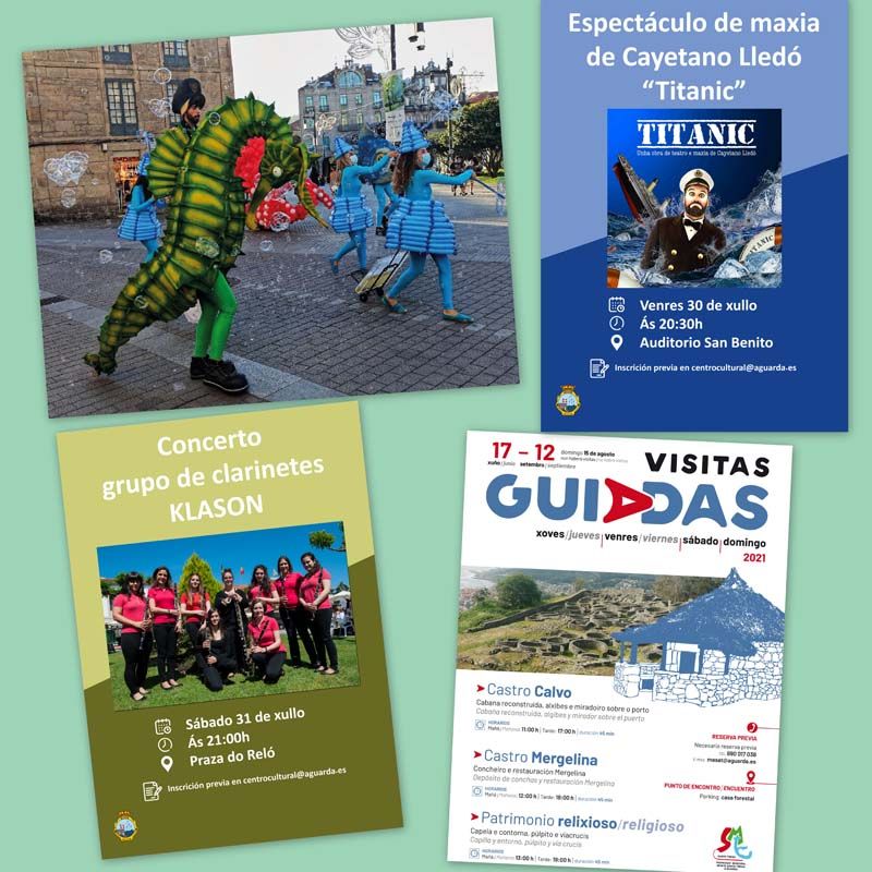 Julio termina en A Guarda con programación para los más pequeños y el concierto del Grupo Klason