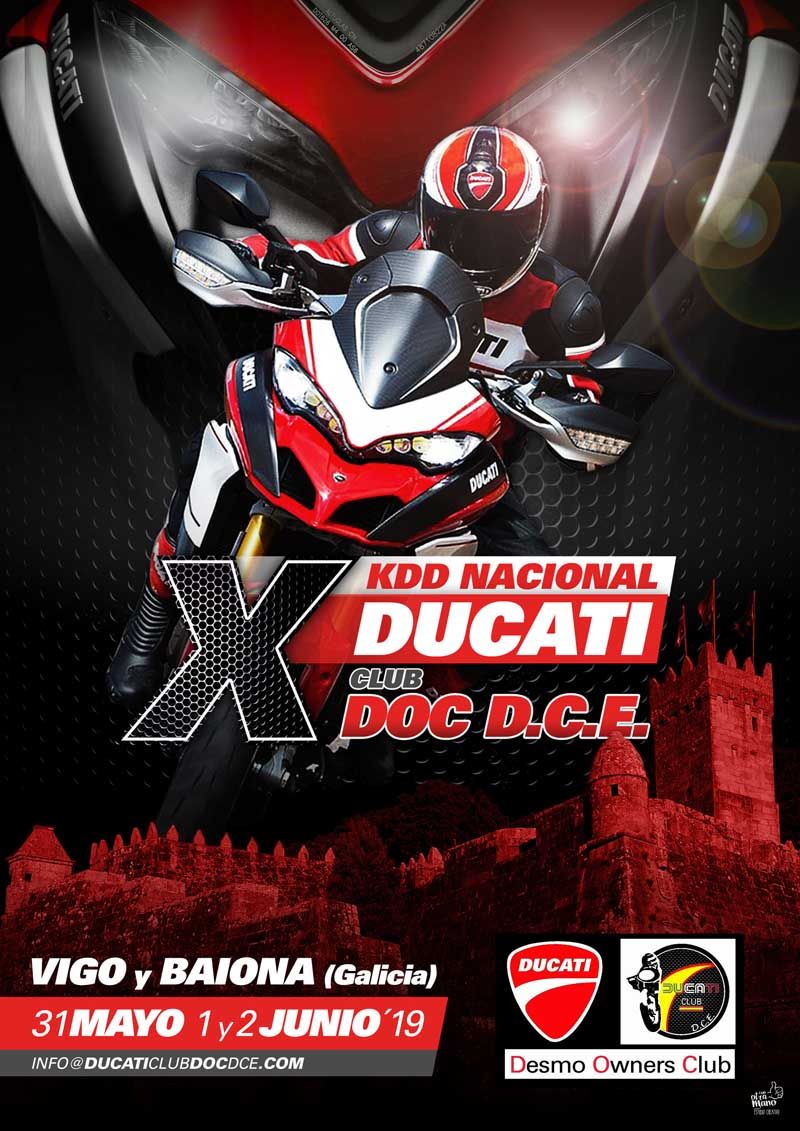 Más de 80 motos Ducati visitan este sábado el Monte Santa Trega de A Guarda