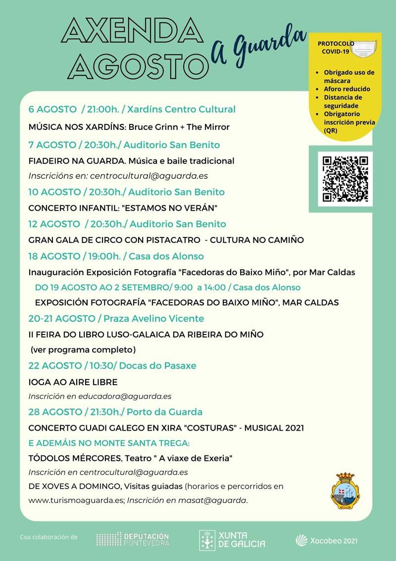 A Guarda programa en Agosto mucha música y espectáculos para los más pequeños