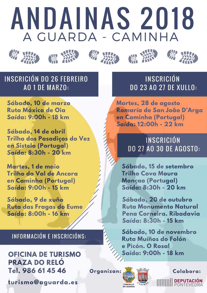 Continúan las rutas organizadas por la Cámara Municipal de Caminha y el Ayuntamiento de A Guarda y que tendrán lugar entre los meses de septiembre y noviembre con el objectivo de conocer el paisaje y el patrimonio de la comunidad gallega y del país vecino.