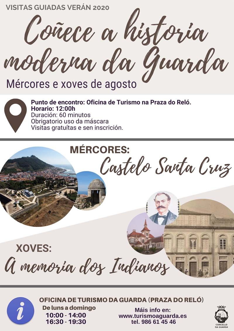 A Guarda ofrece visitas guiadas al casco histórico durante el mes de agosto