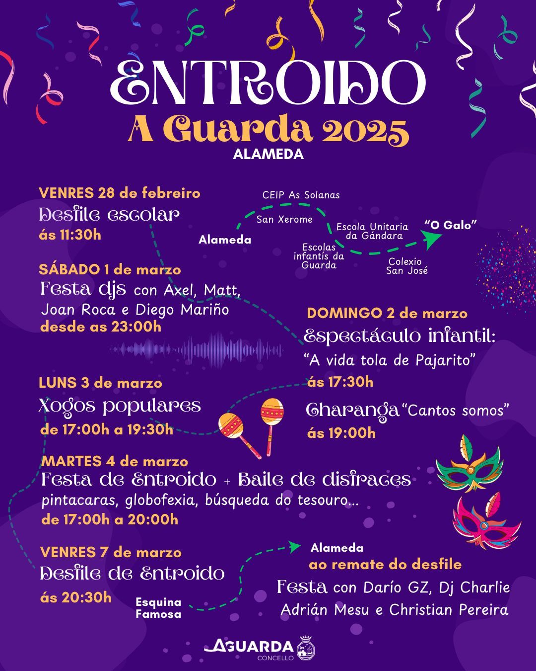 El Carnaval 2025 de A Guarda trae una programación enfocada en los más pequeños