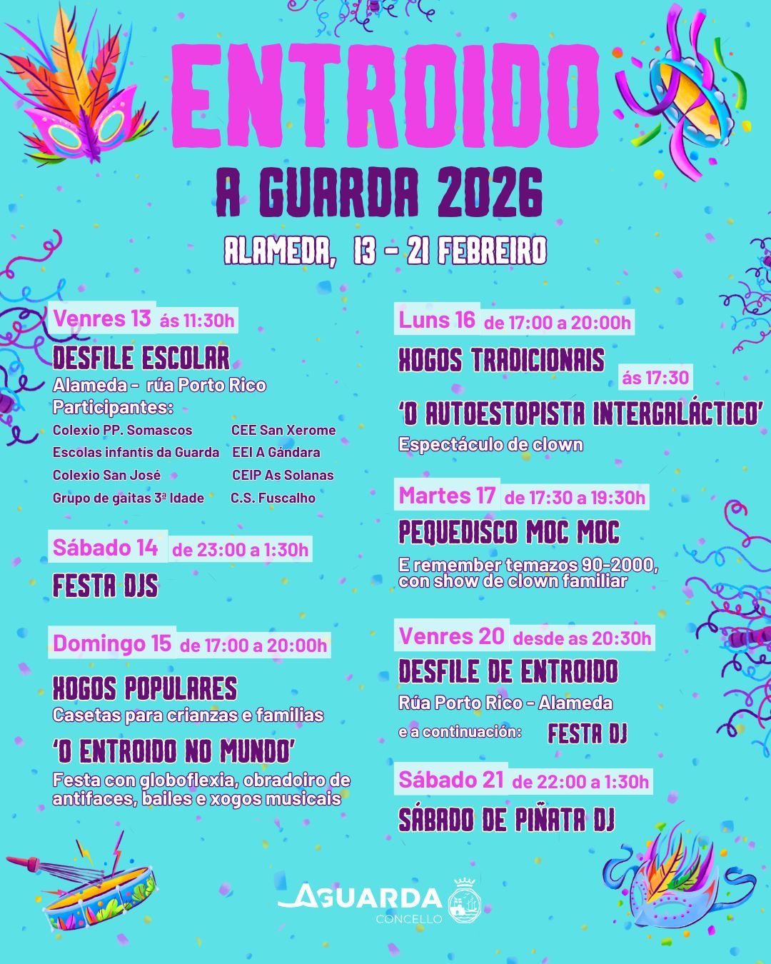 El Carnaval trae a A Guarda una programación enfocada en los más pequeños