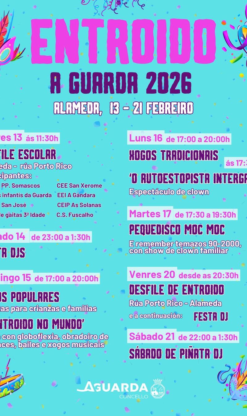 El Carnaval trae a A Guarda una programación enfocada en los más pequeños