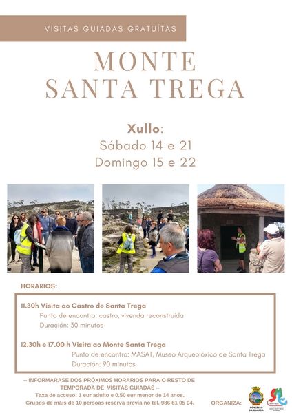 A Guarda ofrece visitas guiadas regulares y gratuitas al Monte Santa Trega los dos próximos fines de semana de julio