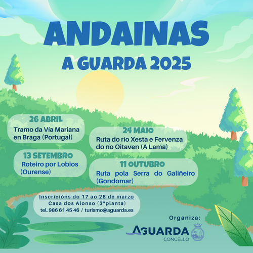 A Guarda organiza cuatro andainas para este 2025